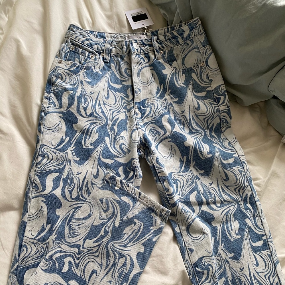 Adika Marble Print Jeans